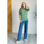 Shop our striped knit top in plus and standard sizes SM-3XL. High stretch sweater with flattering fit vibrant color