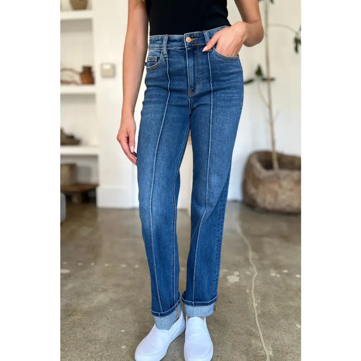 Front and Center Straight Judy Blue Jeans