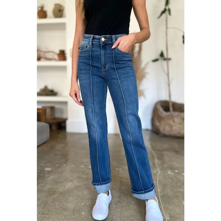 Front and Center Straight Judy Blue Jeans