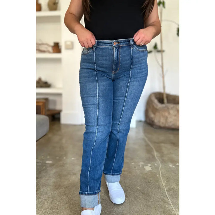 Front and Center Straight Judy Blue Jeans