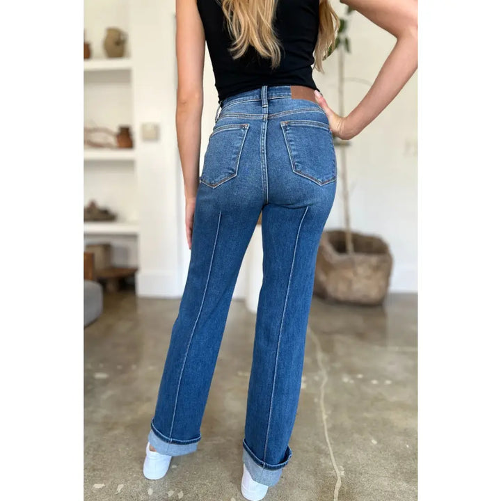 Front and Center Straight Judy Blue Jeans