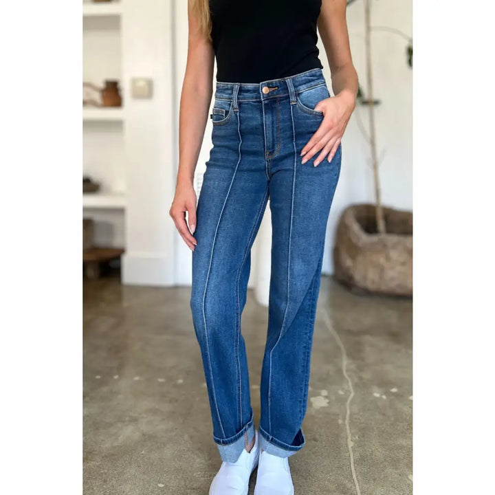 Front and Center Straight Judy Blue Jeans