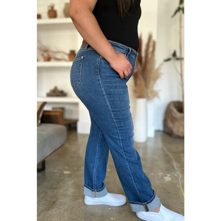 Front and Center Straight Judy Blue Jeans