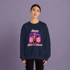 Halloween mini dachshund sweatshirt featuring Roxy Roo in a witch hat. Cozy playful plus size friendly. Available 9