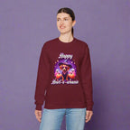 Halloween mini dachshund sweatshirt featuring Roxy Roo in a witch hat. Cozy playful plus size friendly. Available 9