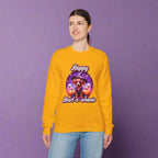 Halloween mini dachshund sweatshirt featuring Roxy Roo in a witch hat. Cozy playful plus size friendly. Available 9