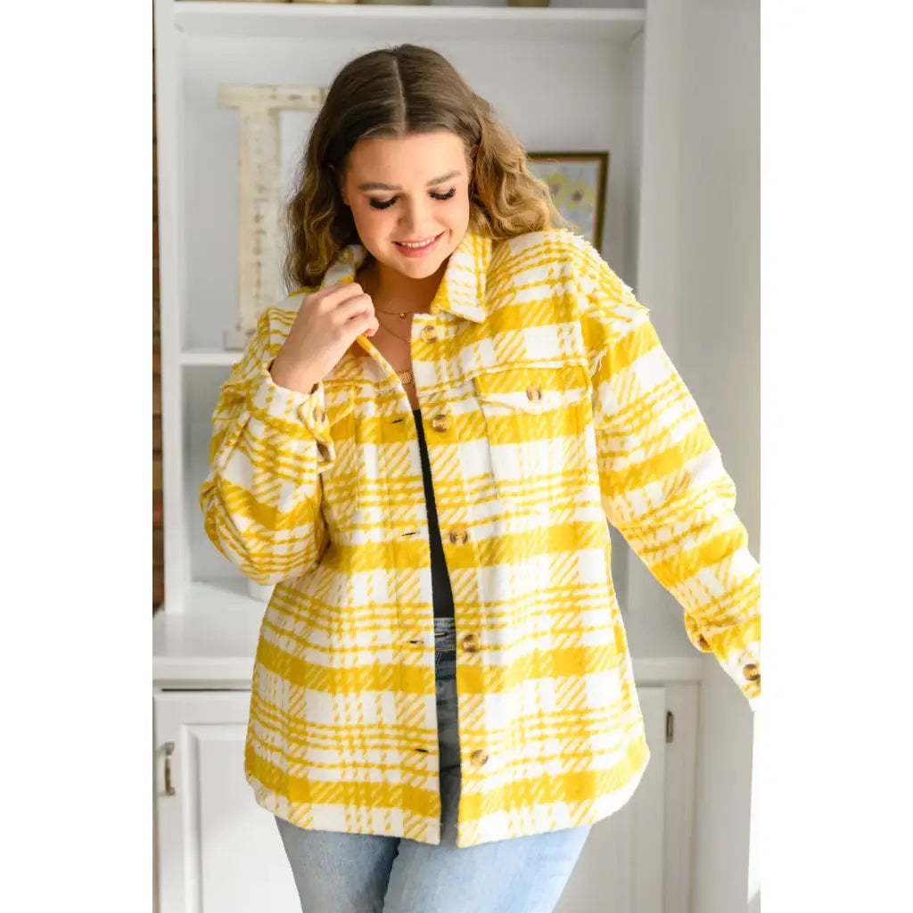 Pieces like our Hard To Miss Shacket In Mustard are hard to come by so make sure snag it while you can! Made
