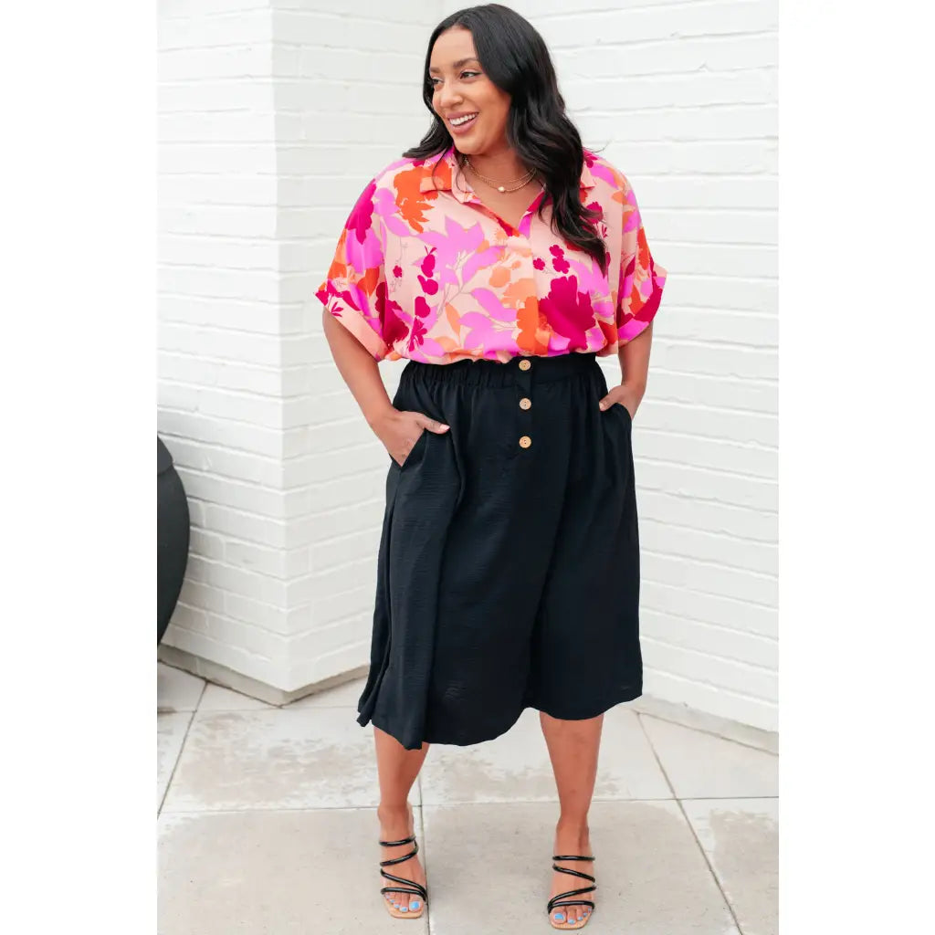 Unleash your inner cosmic queen with our Hazy Cosmic Jive Relaxed Blouse. Made luxurious poly satin this blouse