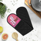 Cute dachshund wrap around oven mitts featuring Roxy Roo. Heat insulated lightweight and perfect for cooking gifting