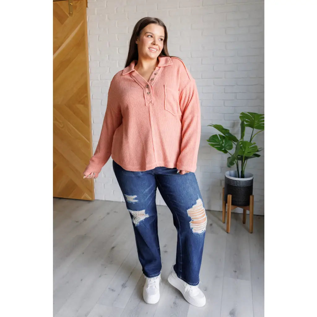 Our If You Want Forever Ribbed Knit Pullover is the perfect mix of comfort and relaxed fashion. With details like drop