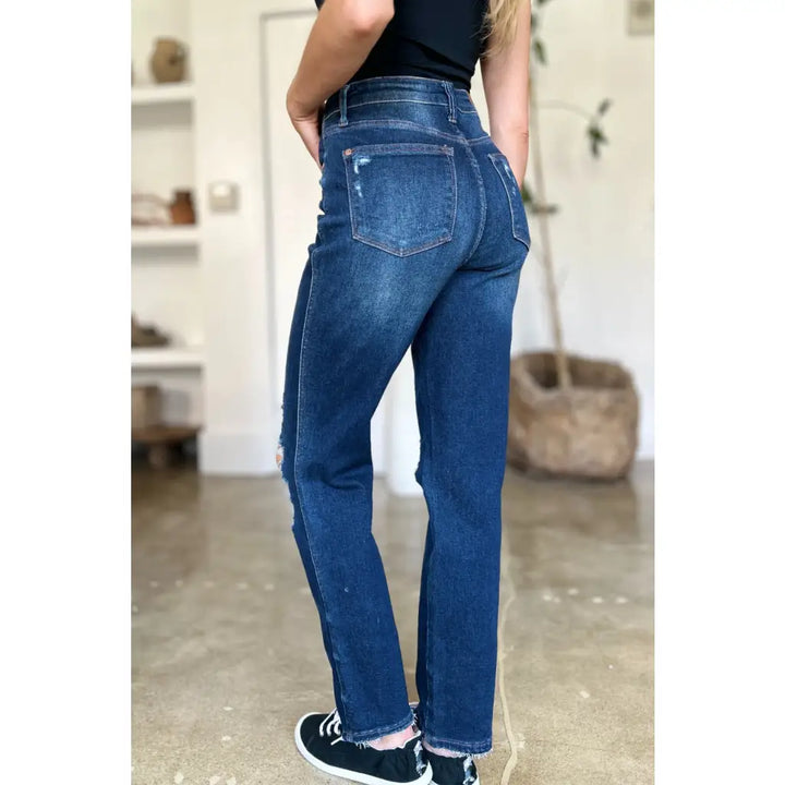 It’s Heavy Distressed Rigid Magic Judy Blue Jeans