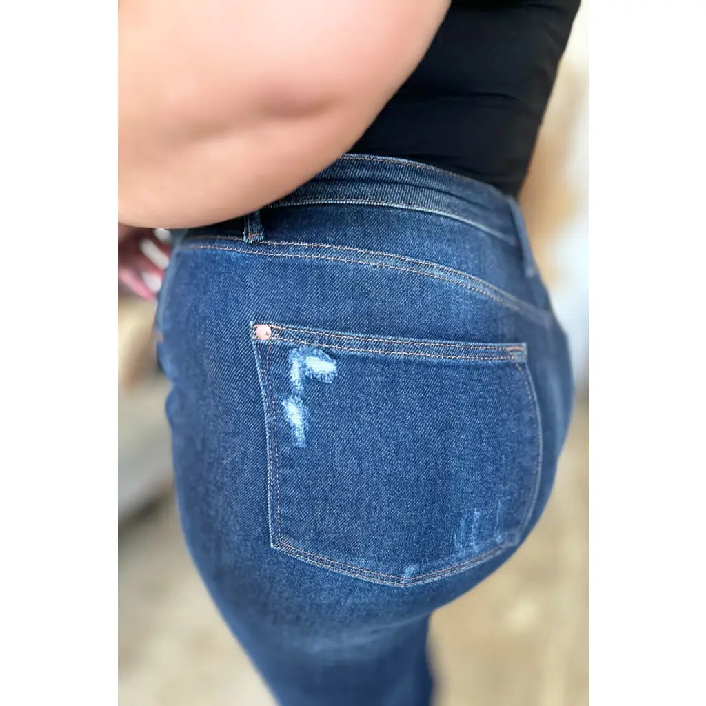 Our It’s Heavy Distressed Rigid Magic Judy Blue Jeans are crafted from durable denim with a hint of magic! These jeans
