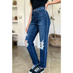 Our It’s Heavy Distressed Rigid Magic Judy Blue Jeans are crafted from durable denim with a hint of magic! These jeans