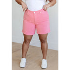 Get ready to rock these Jenna High Rise Control Top Cuffed Shorts in Pink from Judy Blue! Elevate your style