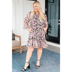 Make a statement in our Jennifer Floral Dress! Boasting combination of luxurious texture and muted floral on black