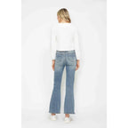 Judy Blue Tummy Control Bootcut Jeans flatter all shapes including curvy and plus sizes with embroidered pockets