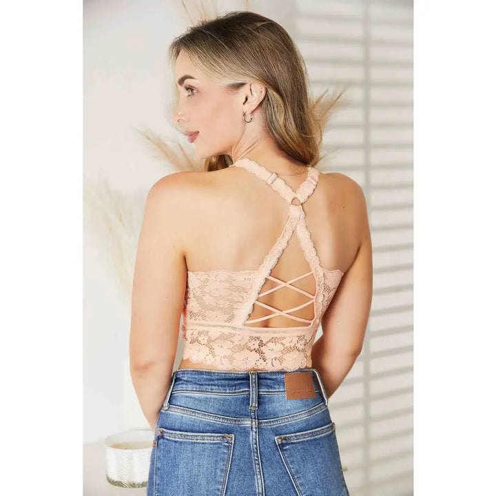 Juliette Deluxe Lace Bralette in Light Apricot