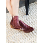Our Kickin’ Booties in Burgundy are perfection! From the genuine leather construction with intricate western inspired