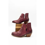Our Kickin’ Booties in Burgundy are perfection! From the genuine leather construction with intricate western inspired