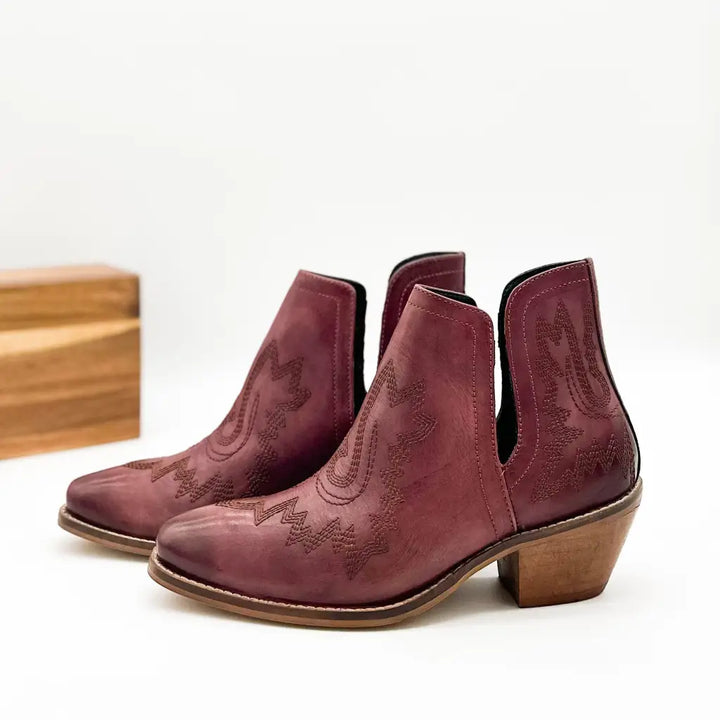 Kickin’ Booties in Burgundy - Shoes