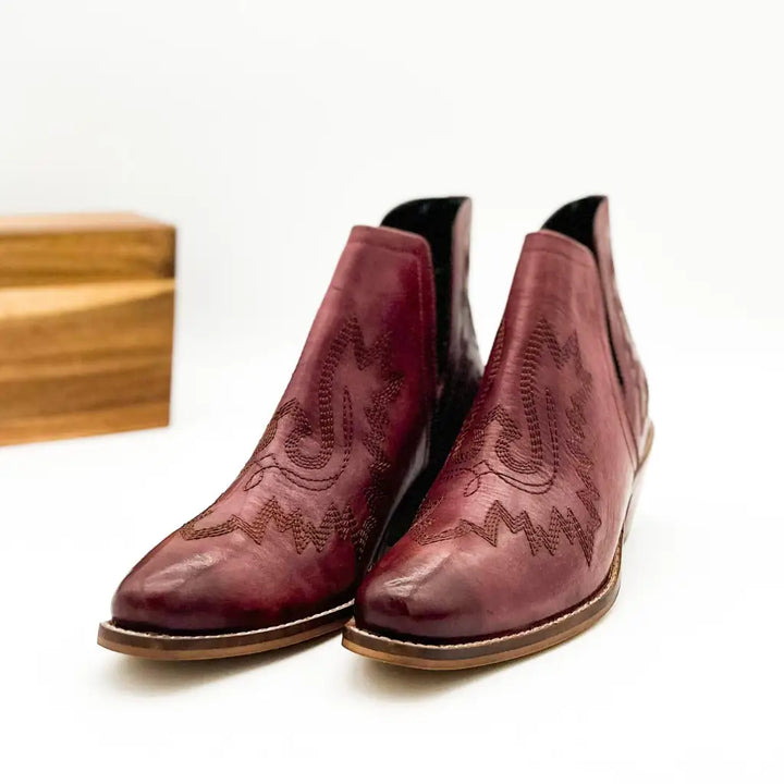 Kickin’ Booties in Burgundy - Shoes