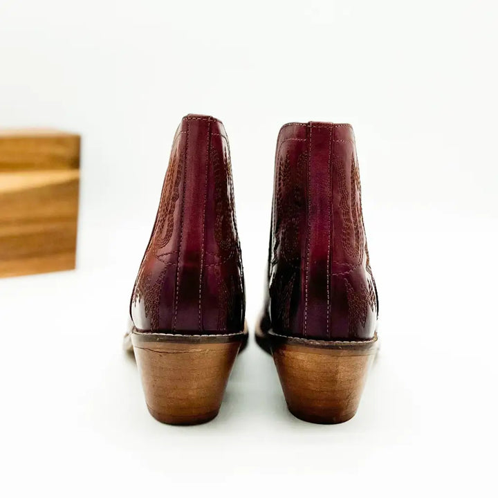 Kickin’ Booties in Burgundy - Shoes