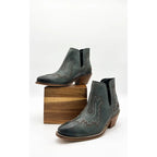 Our Kickin’ Booties in Dark Teal are perfection! From the genuine leather construction with intricate western inspired