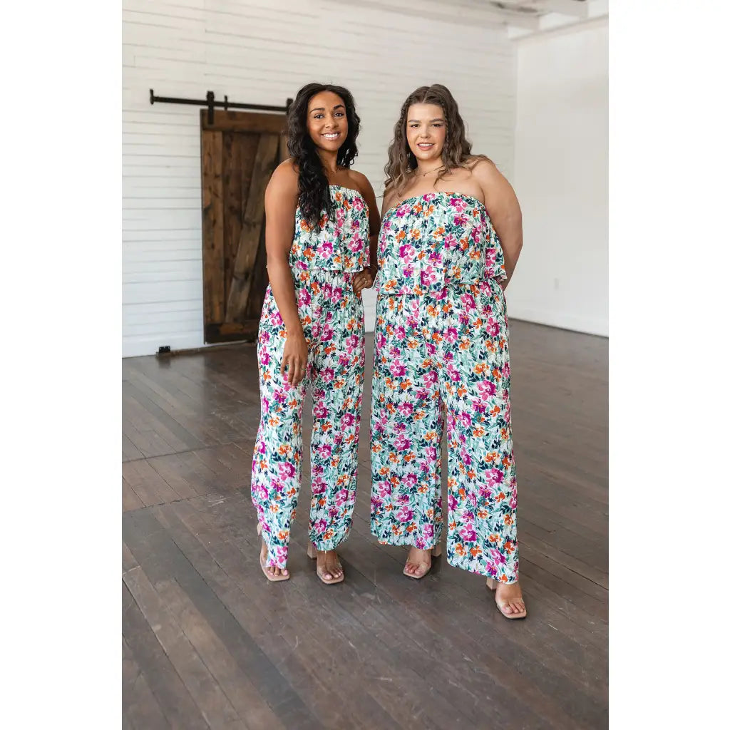 Achieve party perfect vibes every time you slip into our Life of the Party Floral Jumpsuit. With its bold floral