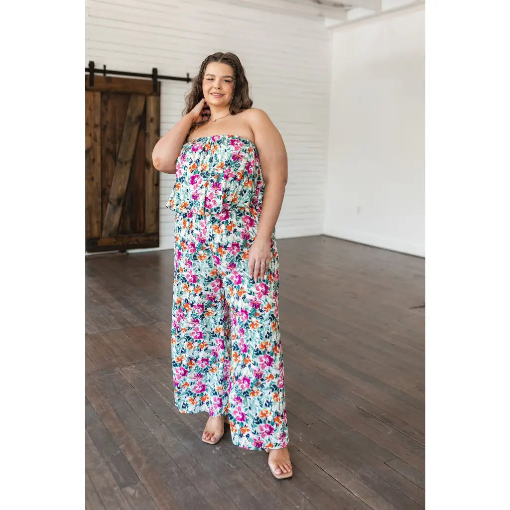 Achieve party perfect vibes every time you slip into our Life of the Party Floral Jumpsuit. With its bold floral