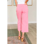 Slip into style and comfort with our Lisa Control Top Wide Leg Crop Jeans in Pink from Judy Blue. Featuring tummy