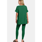 The Lucky Luxe Lounge Set in Dark Green offers comfort & style standard and plus sizes. Soft stretchy effortlessly chic