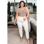 Shop Maddie Mid Rise Braided Side Seam Jeans from Judy Blue. Crisp white denim 4-way stretch braided detail relaxed