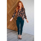 Our Magic Skinny Pants in Hunter Green are high rise ankle cropped pants featuring a slim fit and ponte knit