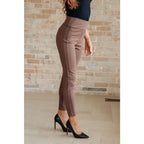 Our Magic Ankle Crop Skinny Pants feature a high rise slim fit in ponte knit. The stretchy pull-on design elastic