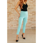 Our Magic Ankle Crop Skinny Pants feature a high rise slim fit in ponte knit. The stretchy pull-on design elastic