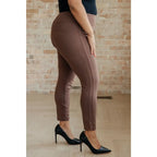 Our Magic Ankle Crop Skinny Pants feature a high rise slim fit in ponte knit. The stretchy pull-on design elastic