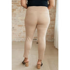 Our Magic Ankle Crop Skinny Pants feature a high rise slim fit in ponte knit. The stretchy pull-on design elastic