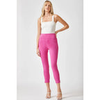 Our Magic Ankle Crop Skinny Pants feature a high rise slim fit in ponte knit. The stretchy pull-on design elastic