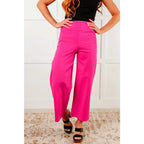 Our Magic Straight Pants in Hot Pink are made with a stretchy ponte knit fabric. These pull on straight leg pants
