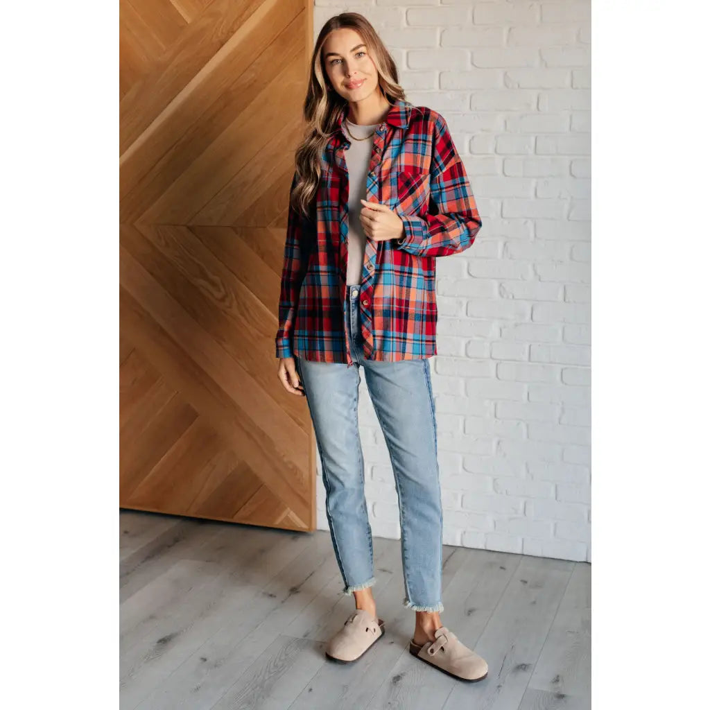 Makes Sense Plaid Button Up