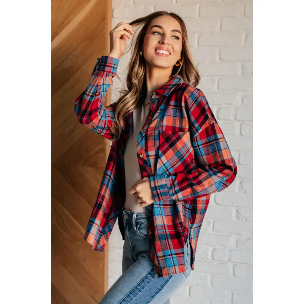 Makes Sense Plaid Button Up