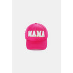 Stay stylish with the MAMA Chenille Patch Baseball Cap featuring a cozy chenille patch and adjustable fit. Perfect