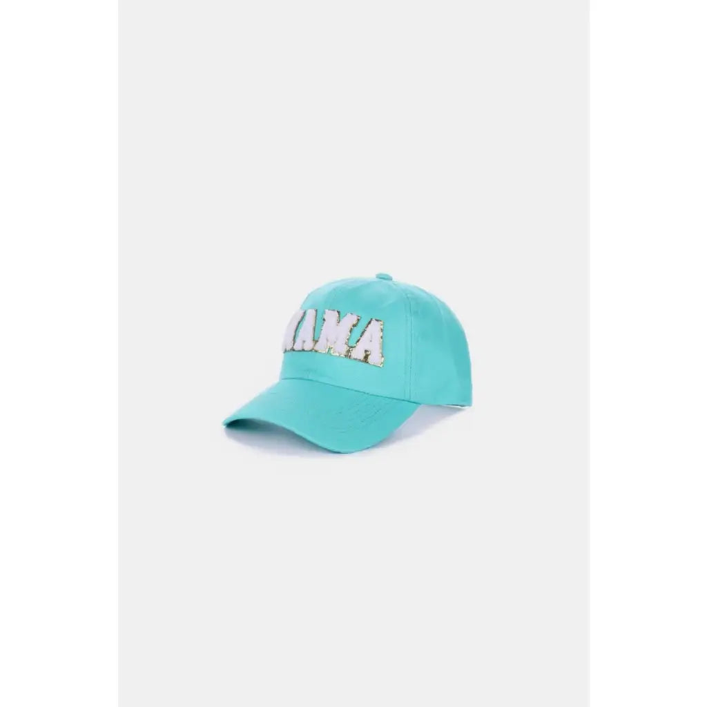 Stay stylish with the MAMA Chenille Patch Baseball Cap featuring a cozy chenille patch and adjustable fit. Perfect