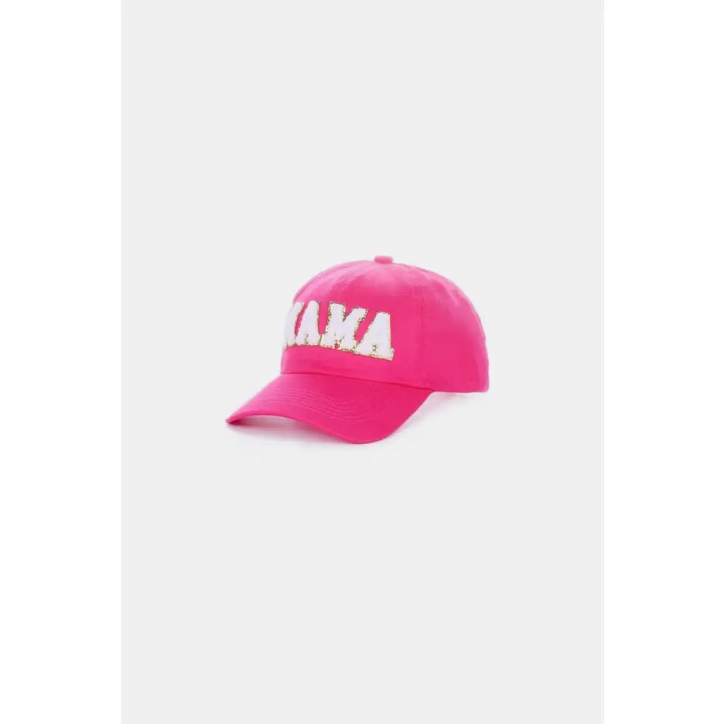 Stay stylish with the MAMA Chenille Patch Baseball Cap featuring a cozy chenille patch and adjustable fit. Perfect