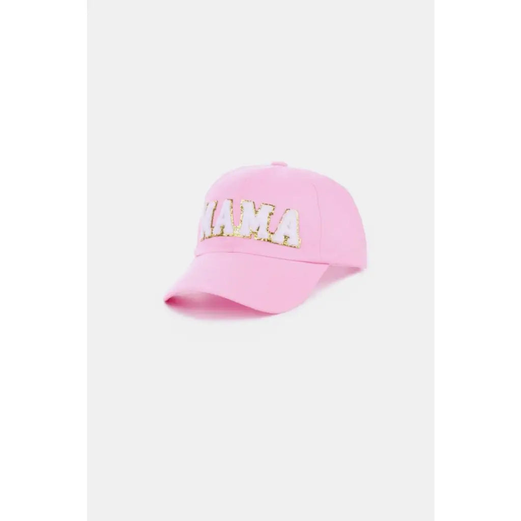Stay stylish with the MAMA Chenille Patch Baseball Cap featuring a cozy chenille patch and adjustable fit. Perfect