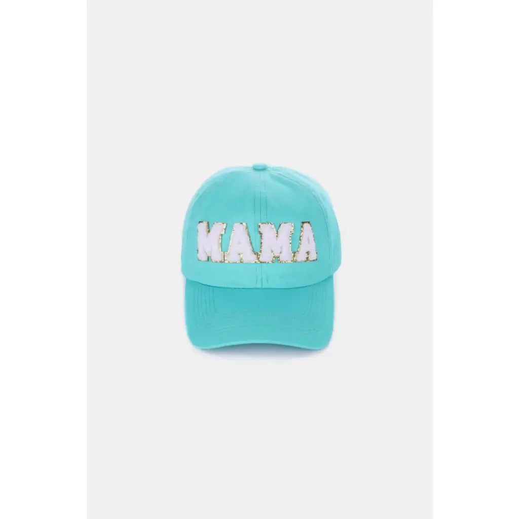Stay stylish with the MAMA Chenille Patch Baseball Cap featuring a cozy chenille patch and adjustable fit. Perfect