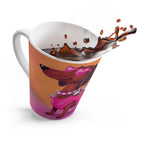 12 oz latte mug with Roxy Roo in pink glam. Boutique ceramic dachshund art. Microwave and dishwasher safe. Ships 4 to 8