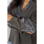 Elevate your casual wardrobe with our Moonstone Mineral Wash Pullover! Made from soft charcoal grey french terry fabric