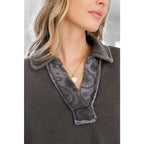 Elevate your casual wardrobe with our Moonstone Mineral Wash Pullover! Made from soft charcoal grey french terry fabric