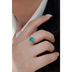 Our stunning Natural Paraiba Blue Zircon Flower Shape Ring features 925 sterling sliver that is black gold-plated
